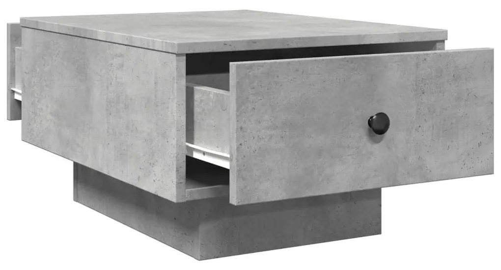 betonszürke szerelt fa dohányzóasztal 60 x 45 x 31 cm