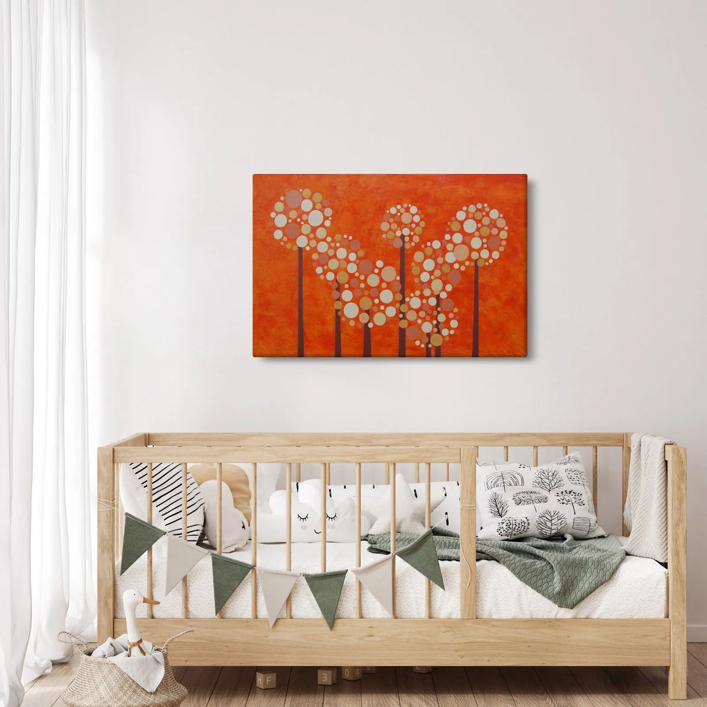 Kép - Narancssárga erdő (90x60 cm)