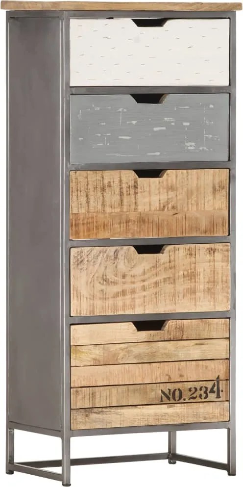 vidaXL tömör mangófa fiókos szekrény 45 x 30 x 105 cm