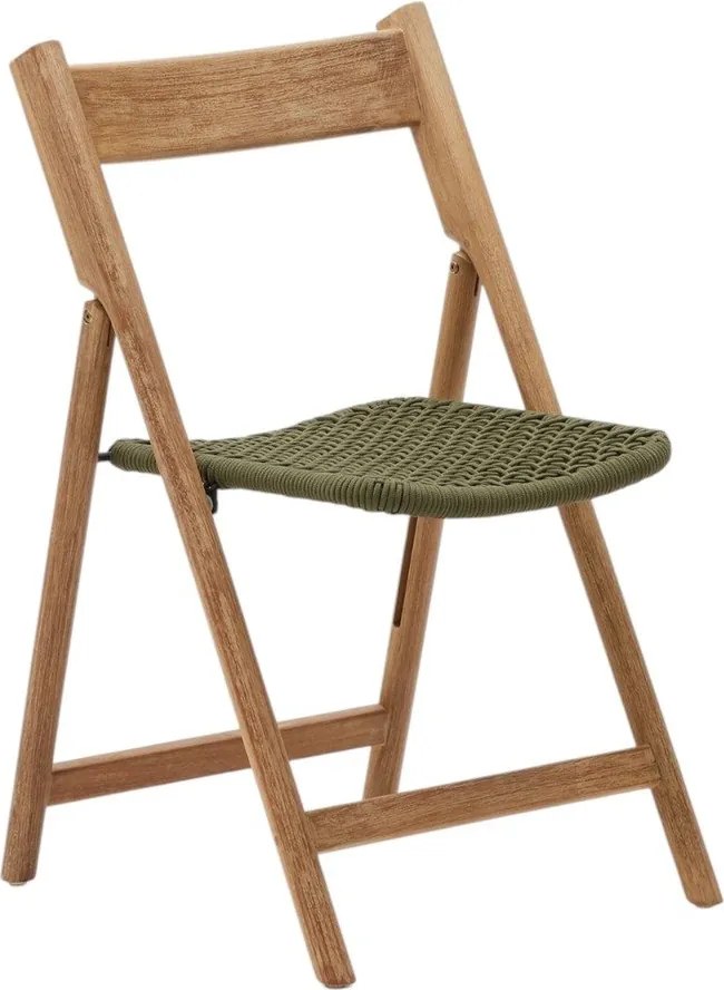 Zöld-natúr színű tömörfa kerti szék Dandara – Kave Home