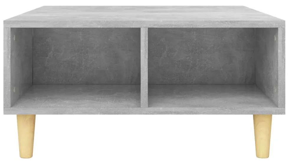 betonszürke szerelt fa dohányzóasztal 60 x 60 x 30 cm