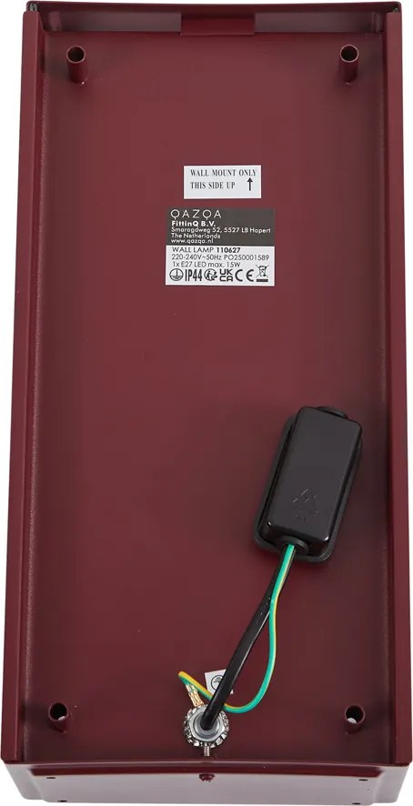 Klasszikus piros kültéri fali lámpa IP44 - Rotterdam