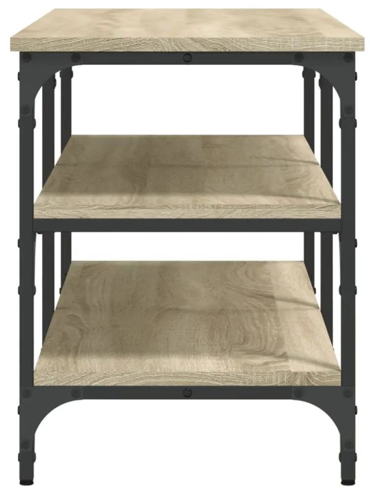 sonoma tölgy színű szerelt fa cipőpolc 100 x 38,5 x 49 cm
