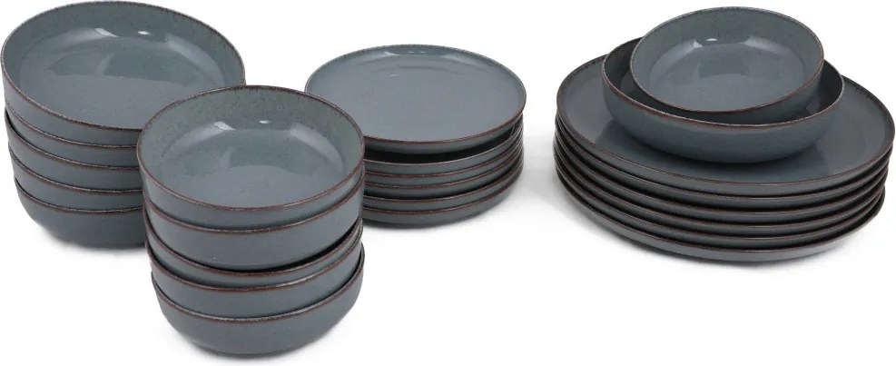 24 részes porcelán étkészlet kék