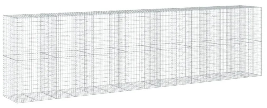 horganyzott vas gabion kosár fedéllel 750 x 100 x 200 cm