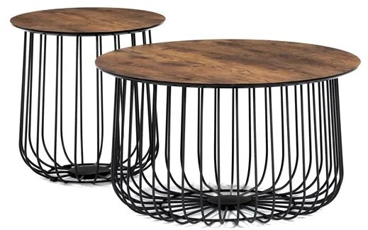 Dohányzóasztal 60×60 cm, MDF, Vad Tölgy. AF-3007 OLW