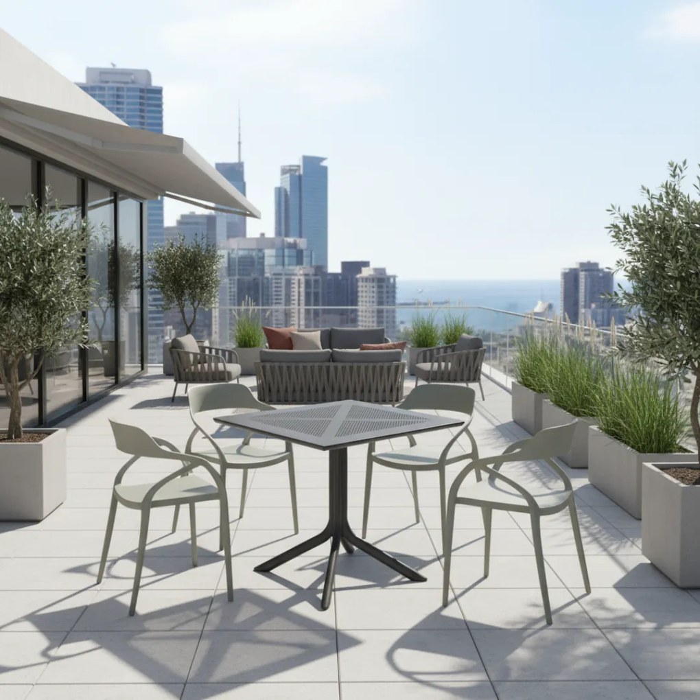 Rakásolható szék, szürke, ALFIO