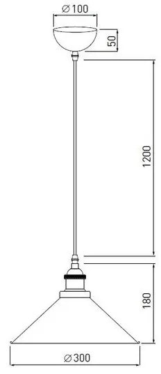 Lámpa Mennyezeti lámpatest MANI 2, 4076, AC220-240V, 50/60Hz, 1*E27, IP20, átmérő 30CM, egyes, fekete/arany