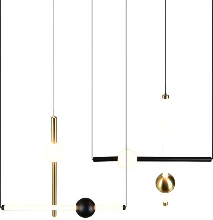 Fekete-aranyszínű LED dimmelhető függőlámpa Melita – Trio