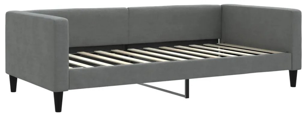 sötétszürke szövet kanapéágy 100 x 200 cm