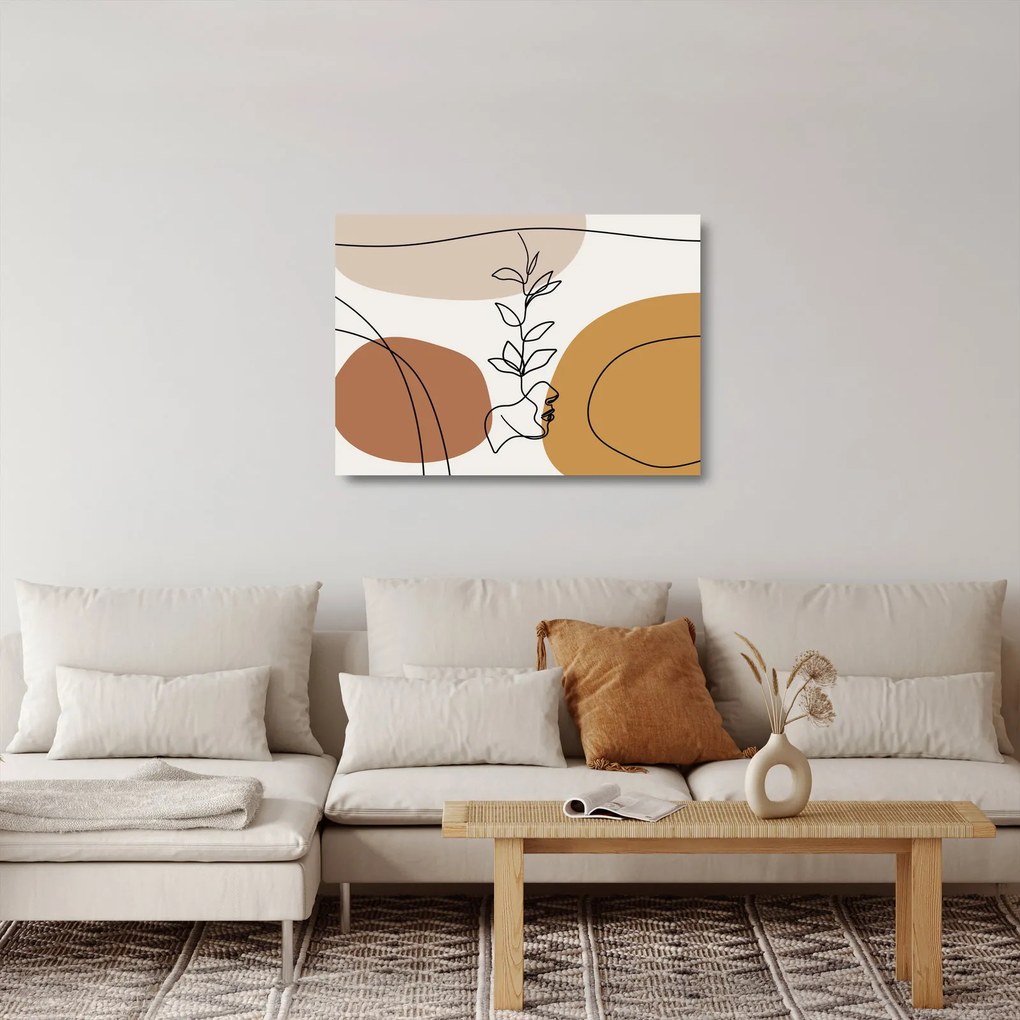 Üveg kép - Boho formák (70x50 cm)