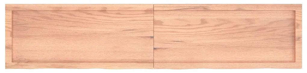 világosbarna kezelt tömör tölgyfa fali polc 180 x 40 x (2-6) cm