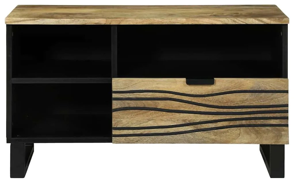Média tároló szekrény Barna 80 x 33.5 x 46 cm tömör mangófa