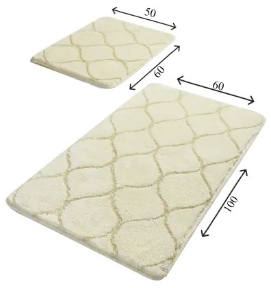 SZETT 2x INFINITY fürdőszobai szőnyeg 60x100 cm bézs