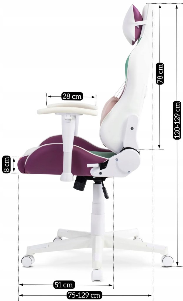 Junior Forgószék Többszínű Eco-bőr Kárpittal. CANDY MINI