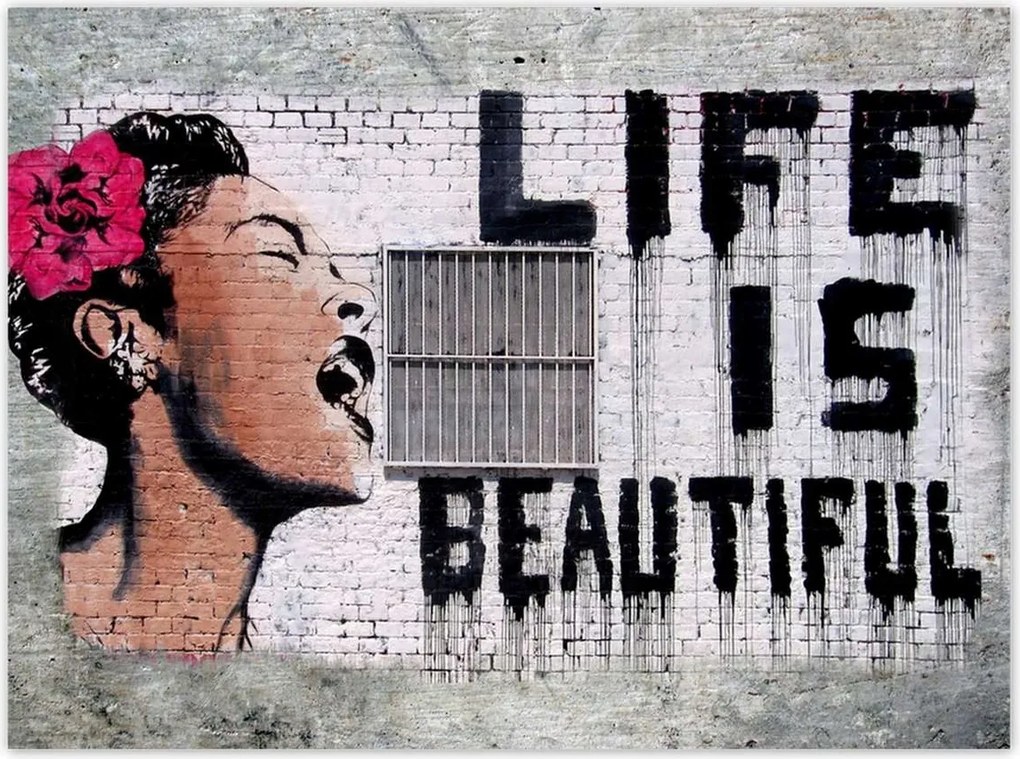 Poszterek 135x100 Life is Beautiful Banksy