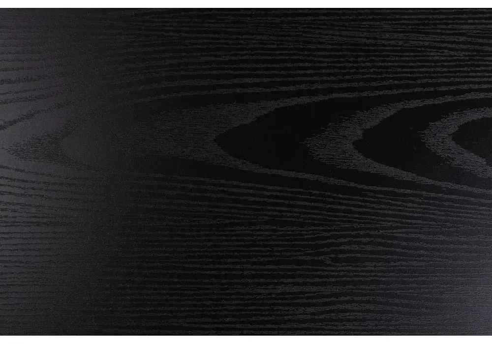 Fekete ruhatartó állvány kőrisfa dekorral Seaford – Actona