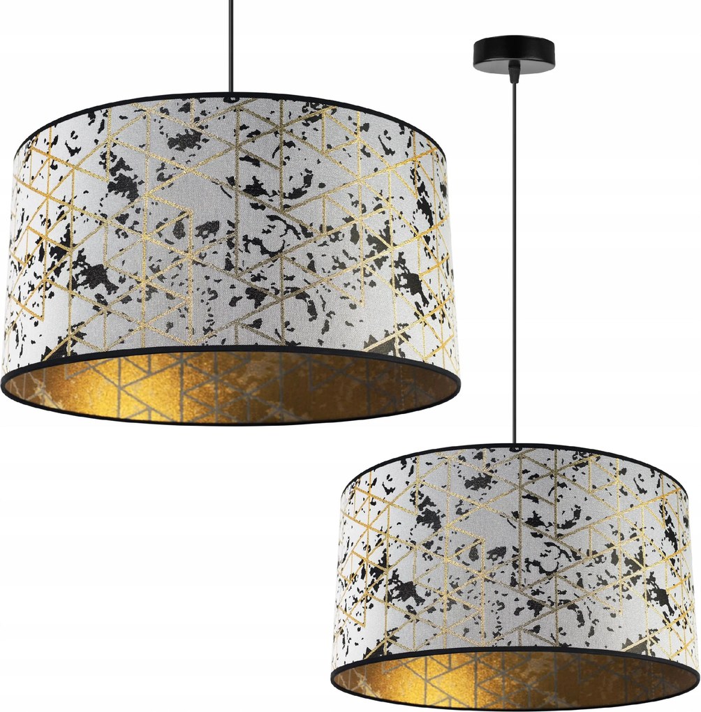 Mennyezeti Lámpa Függeszték Csillár Glamour Szimpla Lámpabúra Arany 45 CM