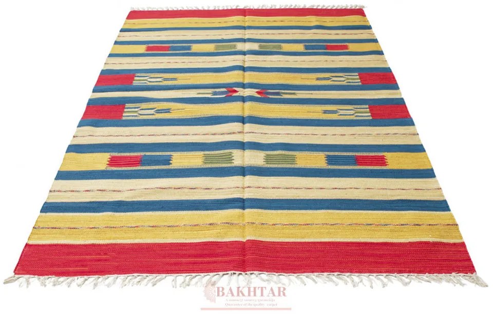 Indiai Kilim szőnyeg 170x240 modern kelim szőnyeg pamutból