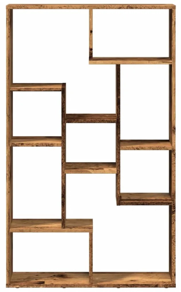antik fa színű szerelt fa könyvszekrény 72 x 20 x 120 cm