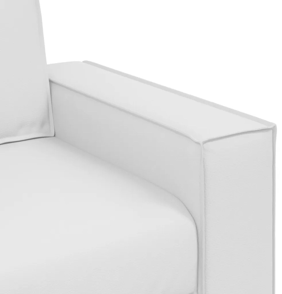 Fotel, Fehér, 59 cm, Műbőr