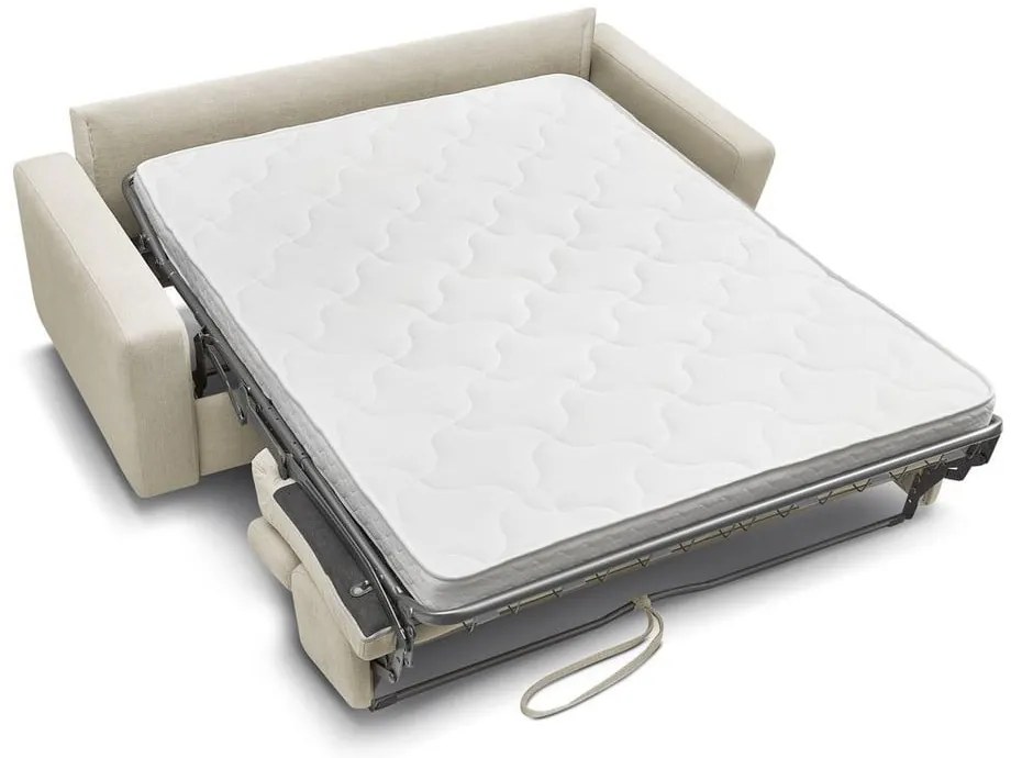 Krémszínű kinyitható kanapé 215 cm Monaco – Bobochic Paris