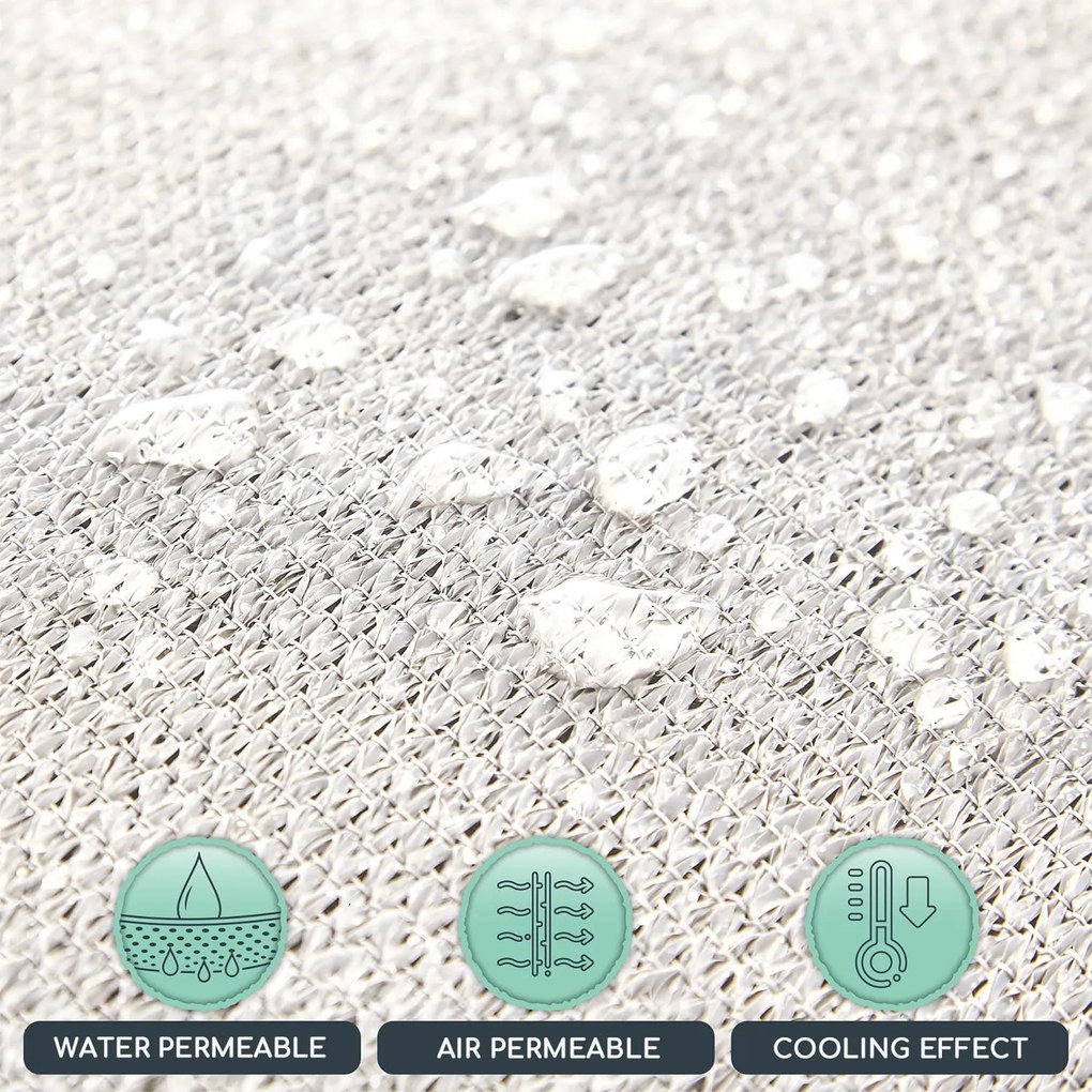 Blumfeldt Téglalap alakú napellenző, 3 x 4 m, rögzítőgyűrűkkel, poliészter, légáteresztő