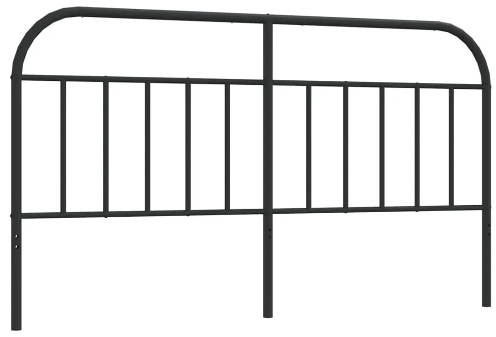 fekete fém fejtámla 160 cm