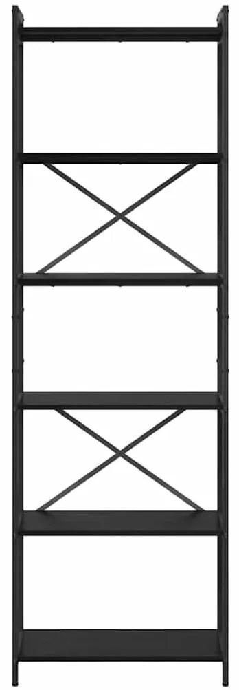 Könyvszekrény Musta tammi 60 x 30 x 188 cm Faanyag