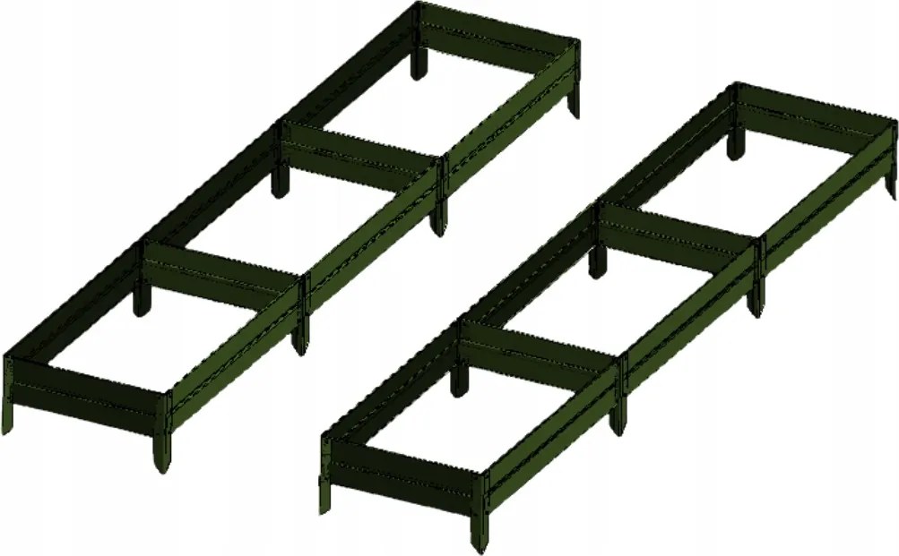 Magasított ágyás szett üvegházakhoz 250x400 zöld Ptf Lengyel