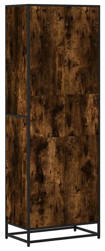 füstös tölgy színű szerelt fa könyvszekrény 60 x 35 x 170,5 cm