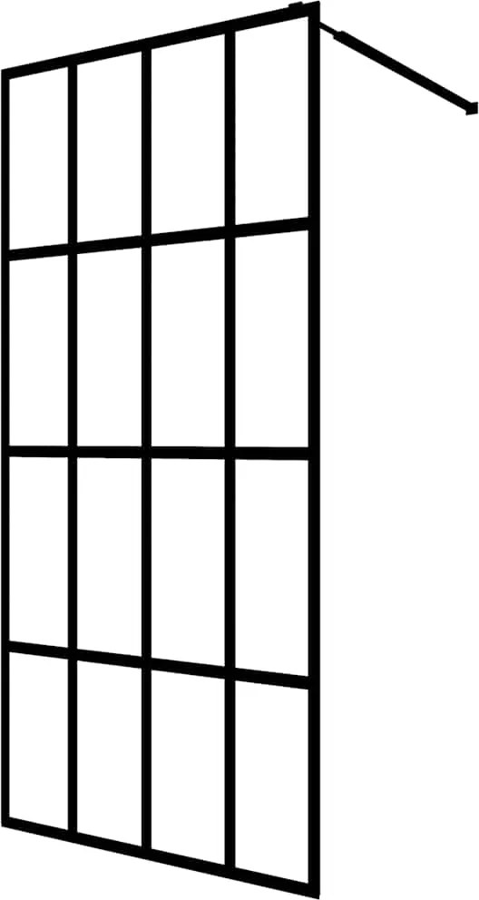 vidaXL átlátszó edzett üveg zuhanyfal 140 x 195 cm