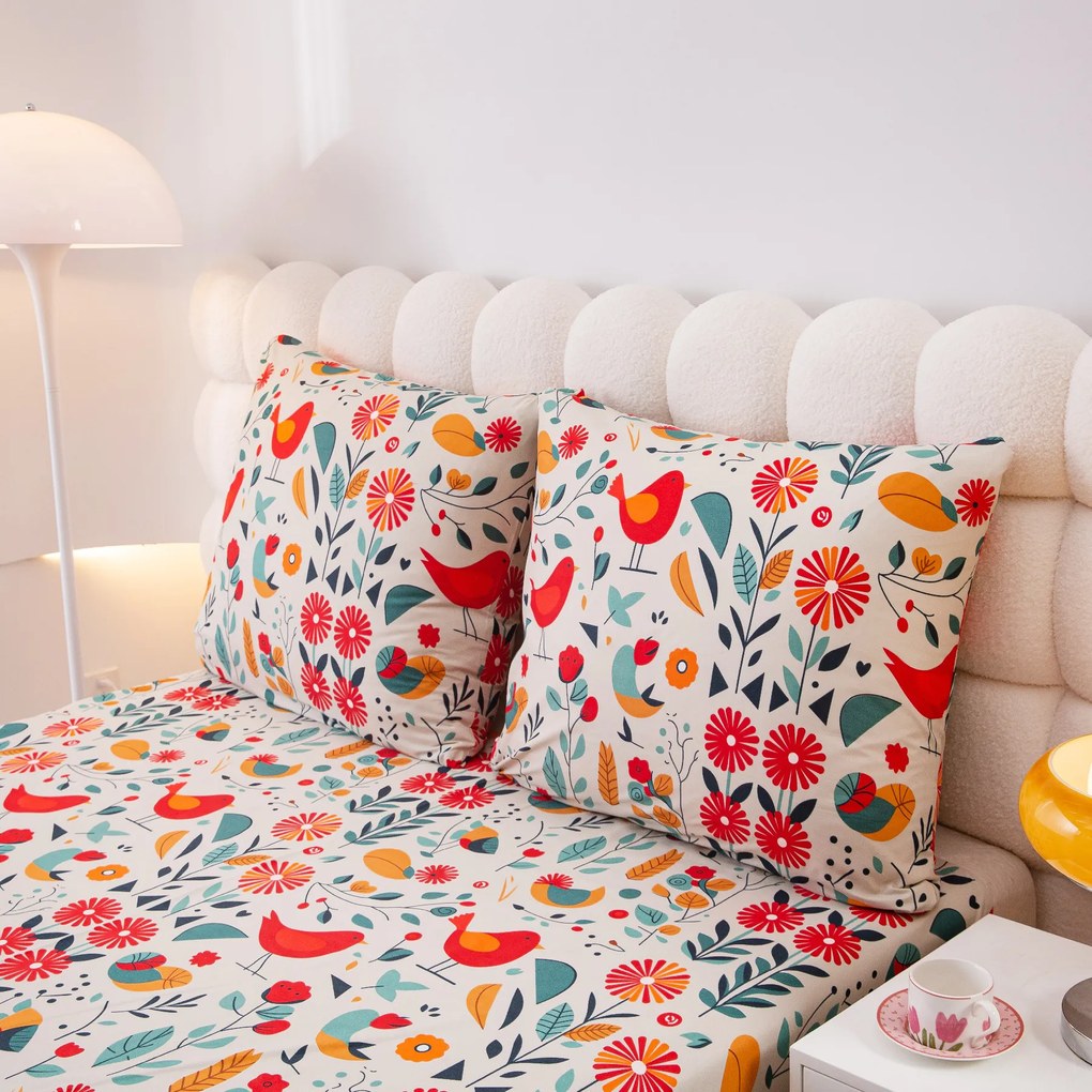 RETRO BIRD színes mikroszálas ágyneműhuzat Ágyneműhuzat mérete: 70 x 90 cm | 140 x 200 cm