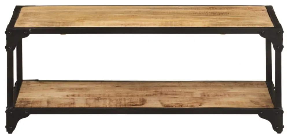 tömör nyers mangófa dohányzóasztal 90 x 45 x 35 cm