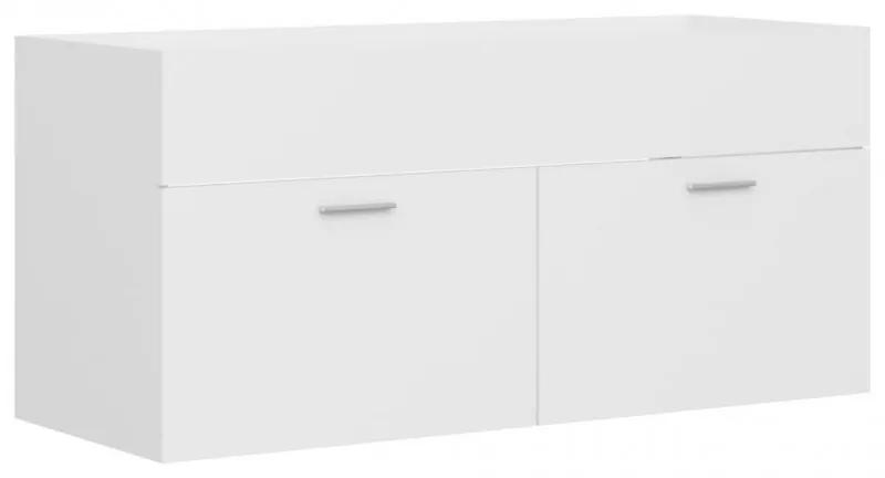 Fehér forgácslap mosdószekrény 100 x 38,5 x 46 cm