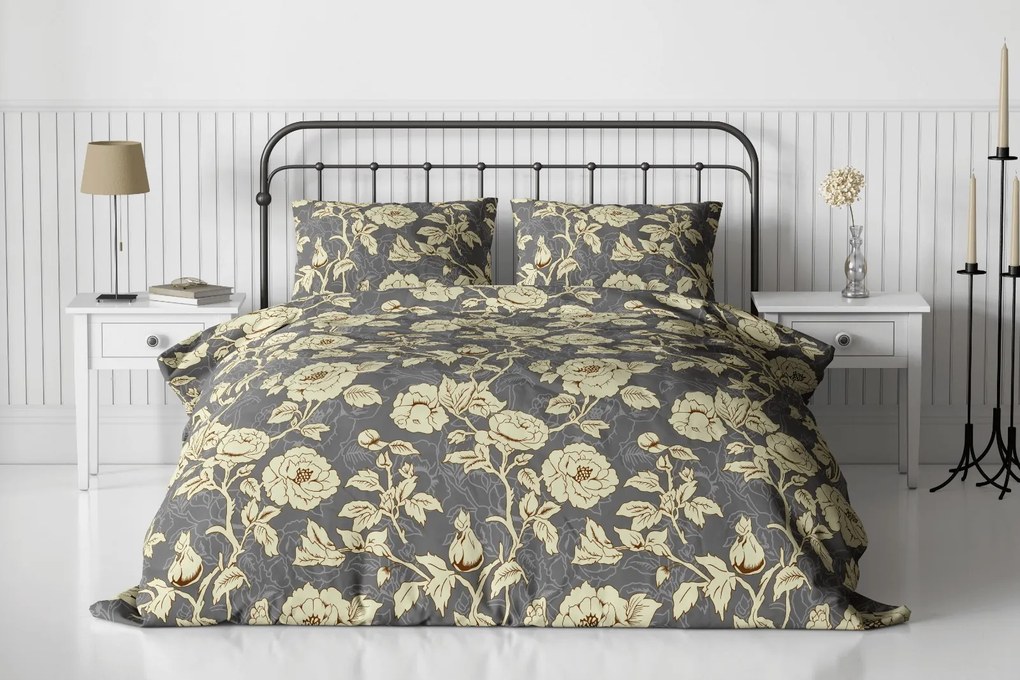 Flanel ágynemű LUXFLOWER szürke Ágyneműhuzat mérete: 70 x 90 cm | 140 x 200 cm