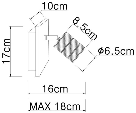 Globo 54033-1 - Fali spotlámpa JOSELLA 1xE27/60W/230V