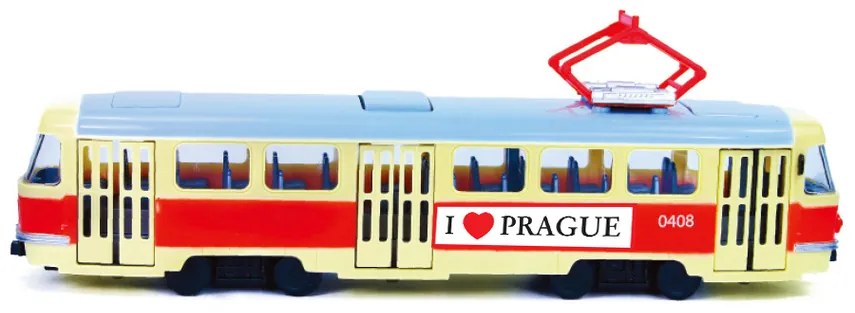 Rappa Villamos, amely csehül jelzi a megállókatPRAGUE , 28 cm