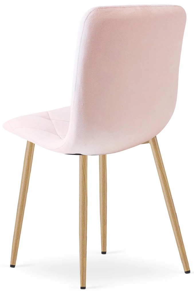 AKCIÓ Világos rózsaszín bársony étkezőszék LIBRA II. osztály