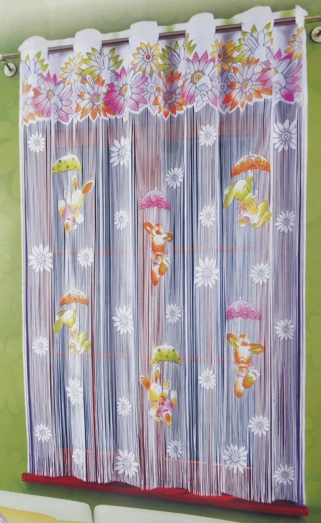 Mg Spagetti Függöny zsinór Nyuszi 150x180