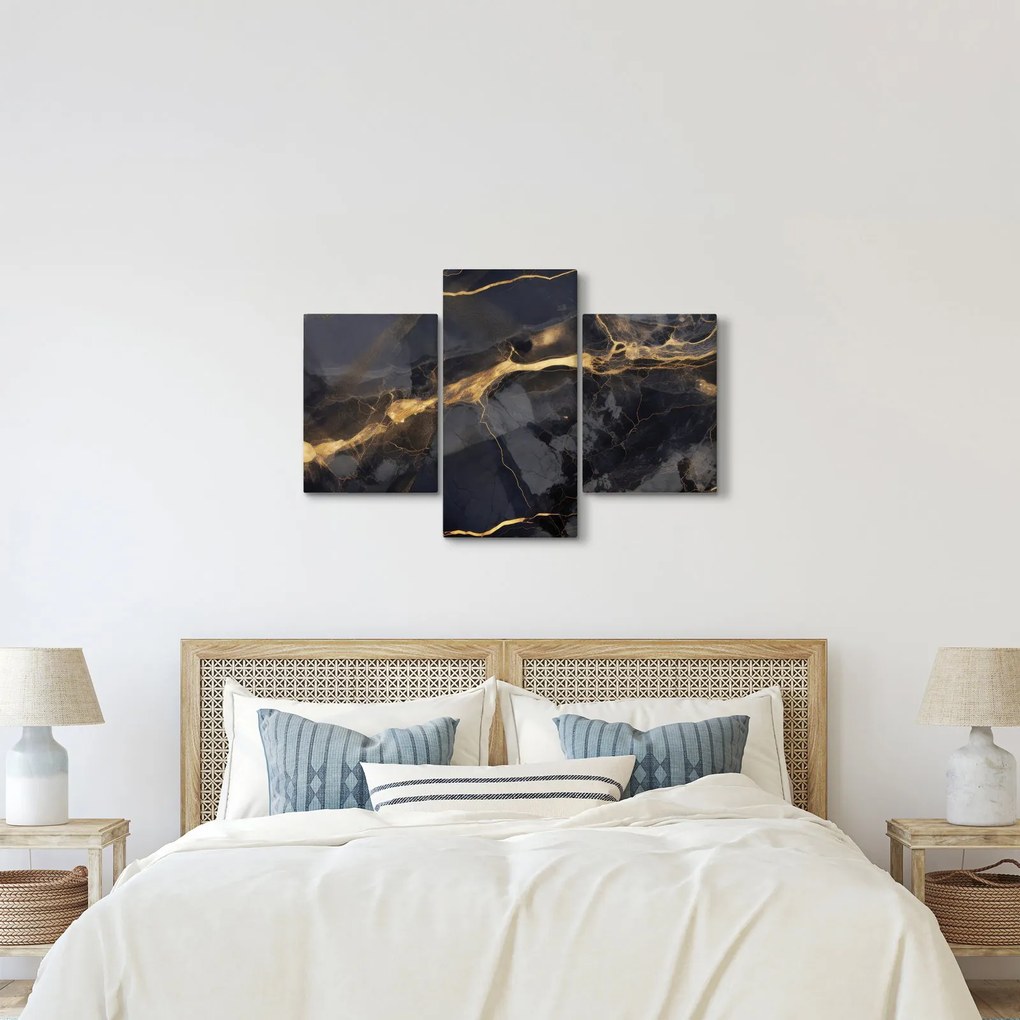 Kép - Fekete - arany dekoráció (90x60 cm)