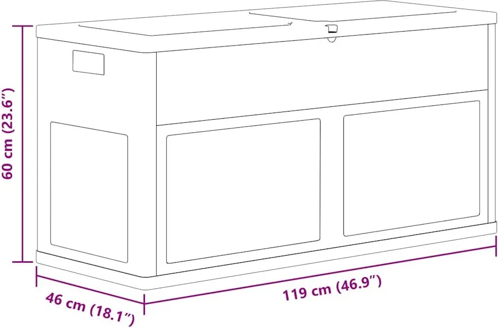 Fekete Kerti Tárolóláda 320 L