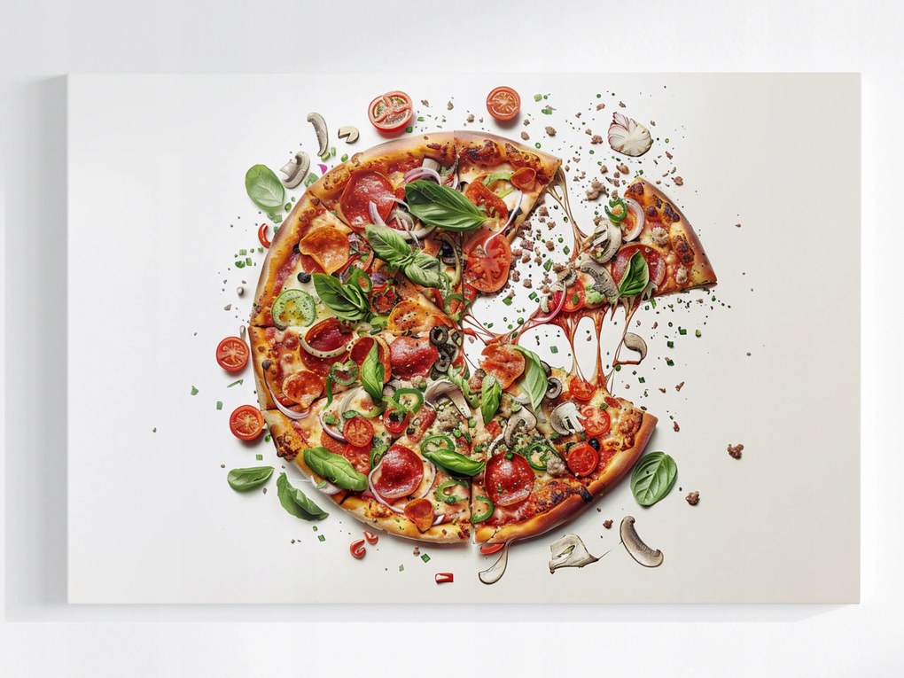 Vászonkép Canvas Főzés Étel Konyha Olasz Pizza 120x80