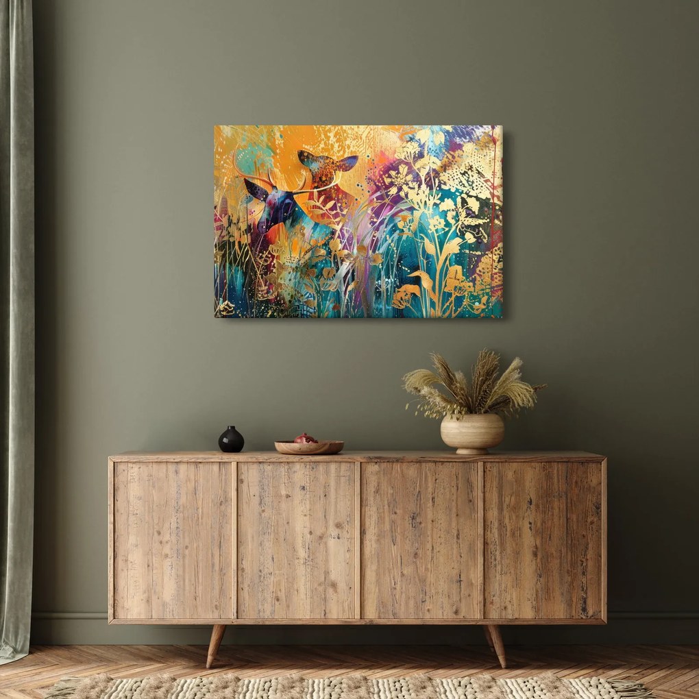 Kép - Absztrakt festmény a természetről (90x60 cm)