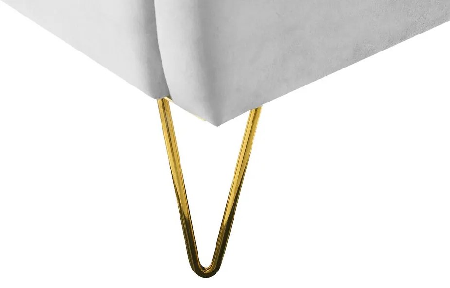 Franciaágy 140 cm Chaza (szürke). 1077497