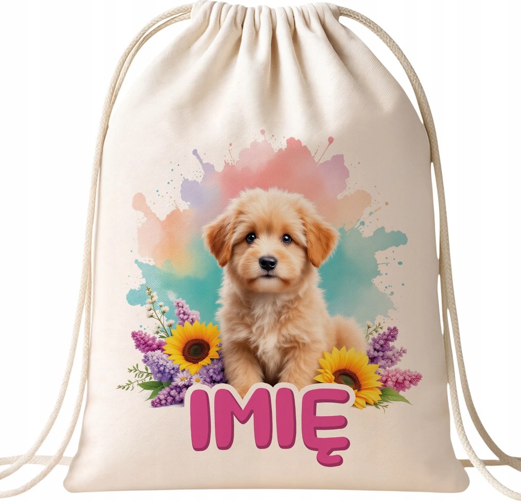 Pamut hátizsák Személyre szabott Kutya Kisállat Cuki Gyerekek