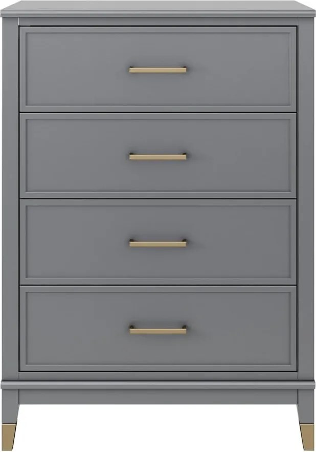 Westerleigh szürke komód, 75 x 106 cm - CosmoLiving by Cosmopolitan