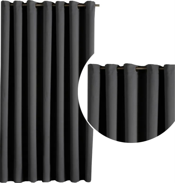 Vastag Függöny Blackout 200x250 grafit