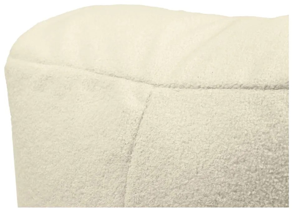 Krémszínű buklé babzsákfotel Tube – SLOWDOWN