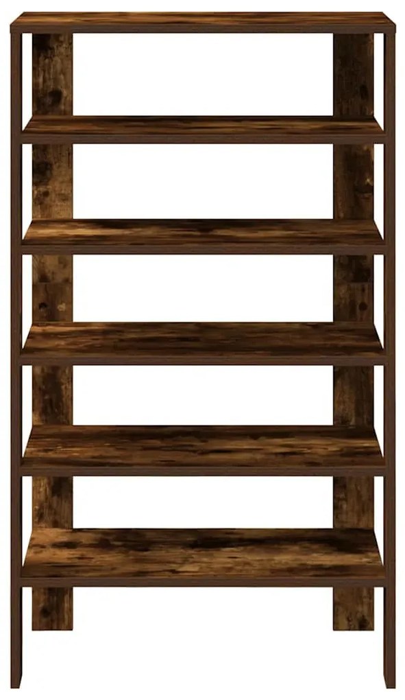 füstös tölgy színű szerelt fa cipőtartó 61x32x105 cm